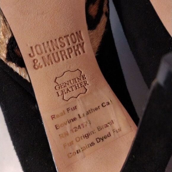 Johnston & Murphy Calf Hair, Animal Print Heels - Picture 9 of 12